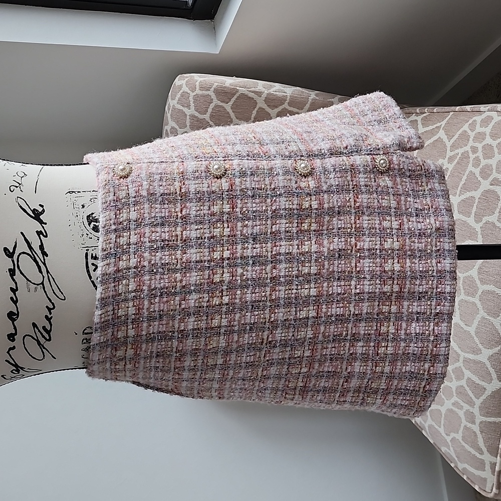 House of Harlow 1960 Pink Tweed Mini Skirt